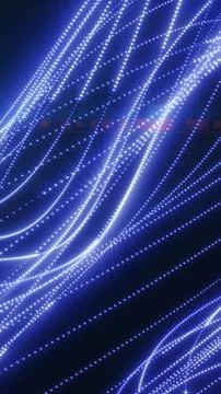 Abstract blue glowing data streams with dotted light lines, representing te.. Stock Photos