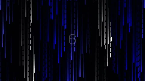 Abstract blue glowing digital data lines on a futuristic black background loo Stock Footage 342203052