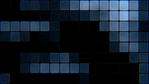 Abstract Blue Glowing Digital Grid Pattern Background 스톡 동영상 346885869