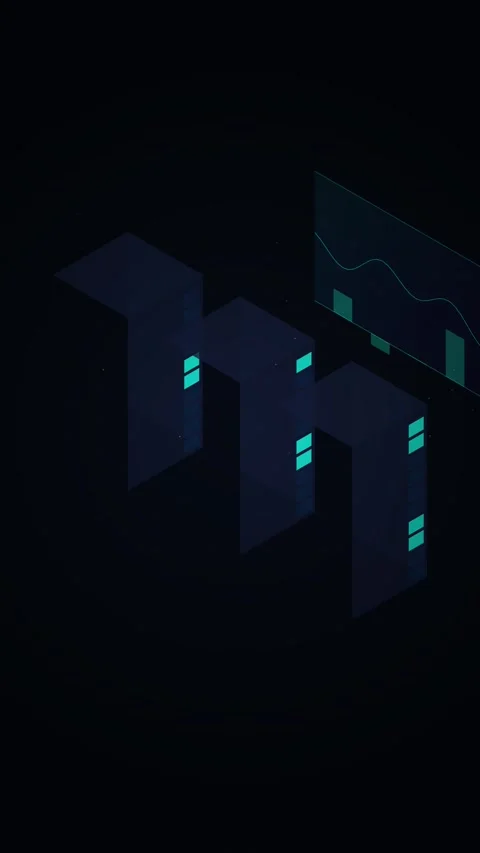 Abstract blue glowing digital network data visualization background technol.. Video stock 344942045