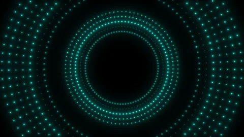 Abstract Blue Glowing Dots Circle Pattern Video Animated Background Stock Footage 337625095