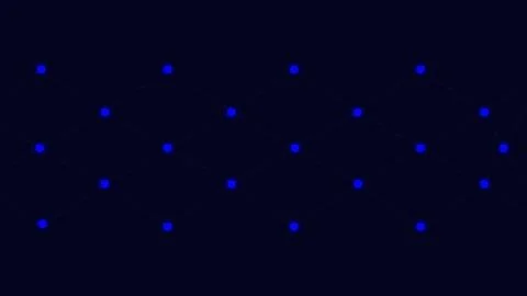 Abstract Blue Glowing Dots Particle Background on Dark Space Ilustración de archivo