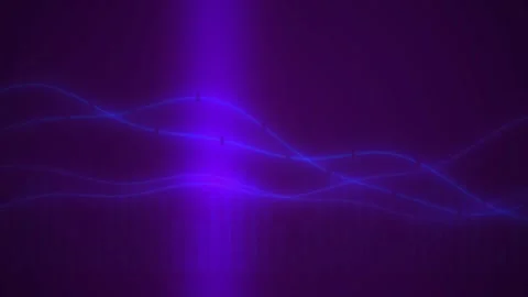 Abstract blue glowing electric plasma wave motion on dark purple background. Stock Footage 346318517