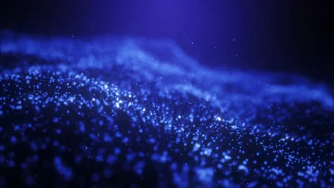 Abstract blue glowing energy waves from particles and magical dots with blu.. Stock Footage 229180165