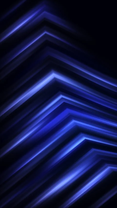 Abstract blue glowing geometric chevron pattern on black Vertical video. Stock Footage 333132383