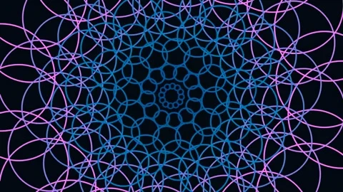 Abstract blue glowing geometric pattern background for science technology vid Stock Footage 341055915