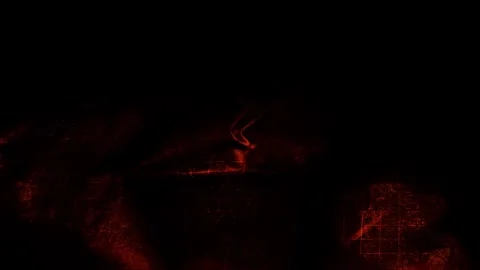 Abstract blue glowing grid pattern on a dark background Stock-Footage 345045422