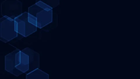 Abstract blue glowing hexagons Stock Footage 331772089