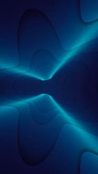 Abstract Blue Glowing Layered Wave Tunnel Background Stock Illustration