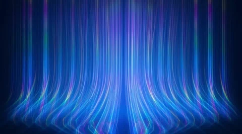 Abstract blue glowing light streaks rising Stock Footage 331459490