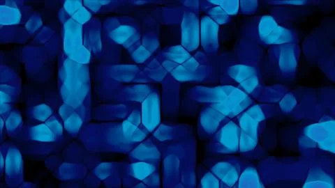 Abstract Blue Glowing Mosaic Texture with Soft Blurred Geometric Pattern Illustrazione stock