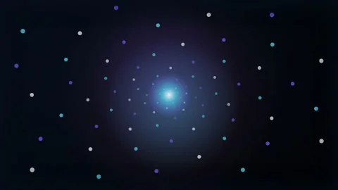 Abstract Blue Glowing Particle Vortex Animation Stock Footage 340596763
