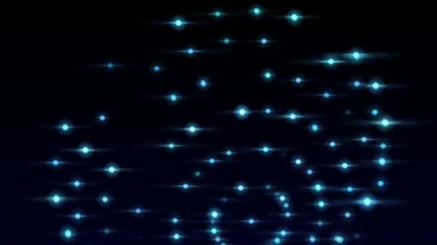 Abstract Blue Glowing Particles Floating on Dark Background Stock Footage 330919411