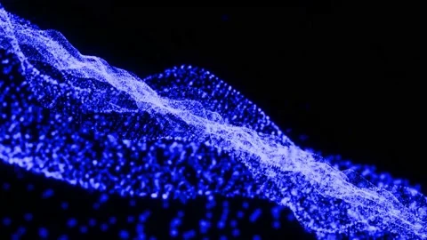 Abstract blue glowing particles Stock Footage 220646261