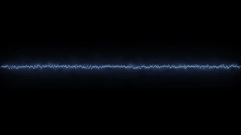 Abstract blue glowing sound wave on black background digital waveform anima.. Video stock 340444475