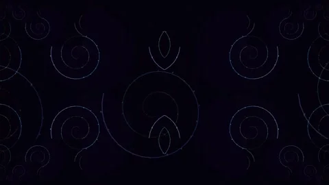 Abstract Blue Glowing Spirals and Geometric Patterns Motion Background Stockbeeldmateriaal 337444878