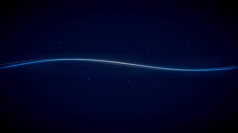 Abstract blue glowing wave motion on dark background Stock Footage 344070299