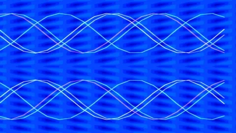 Abstract blue glowing wave pattern background seamless digital art texture Stock Footage 337572982