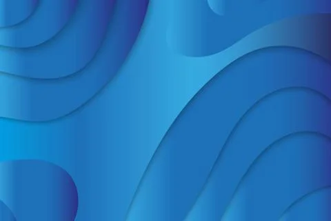 Abstract Blue Gradient 3D Paper Cut Shapes Stock-Illustration