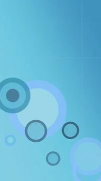 Abstract blue gradient backdrop with soft translucent circle bubbles and ri.. Stock Illustration