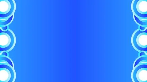 Abstract Blue Gradient Background With Circular Designs on the Edges Stock Illustration