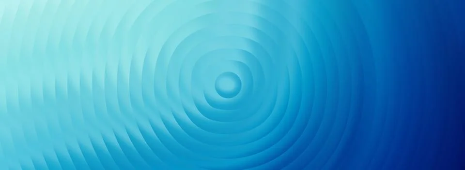 Abstract blue gradient background with concentric circles and ripple effect.. Stock Illustration