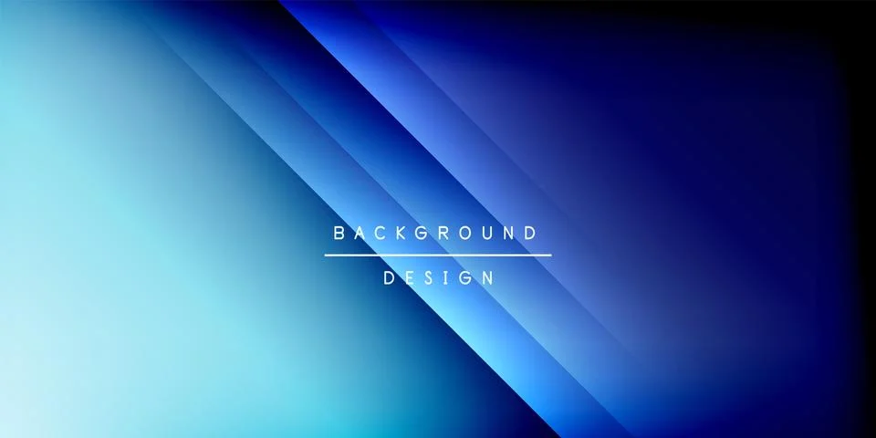 Abstract blue gradient background. Diagonal lines create layered visual effect. Stock Illustration