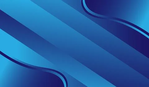 Abstract blue gradient background with diagonal gradient stripes and curved Stock Illustration