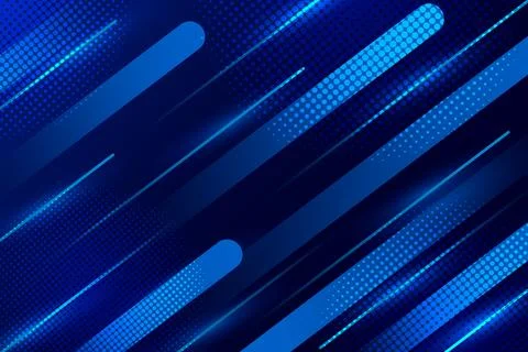Abstract Blue Gradient Background with Diagonal Lines and Halftone Dots Stock Illustration