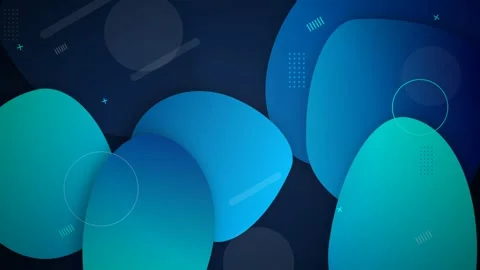 Abstract Blue Gradient Background with Floating Organic Shapes and Soft Lig.. Stock Footage 341775480