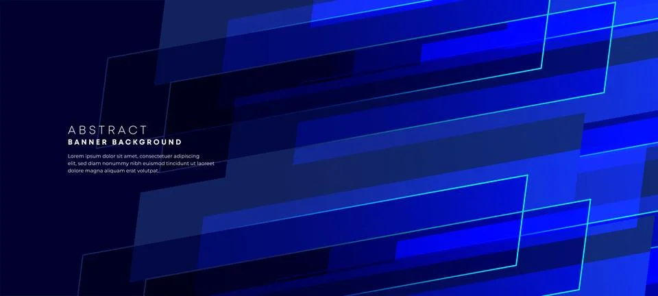 Abstract blue gradient background with geometric square shape graphic element Stock Illustration