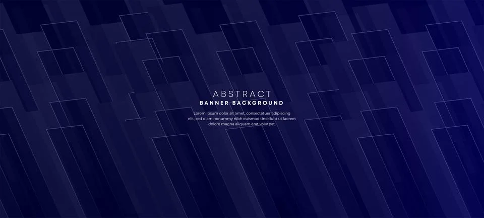 Abstract blue gradient background with geometric square shape graphic element Stock Illustration