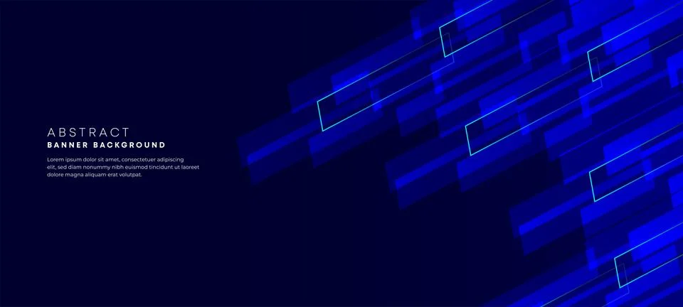 Abstract blue gradient background with geometric square shape graphic element Stock Illustration