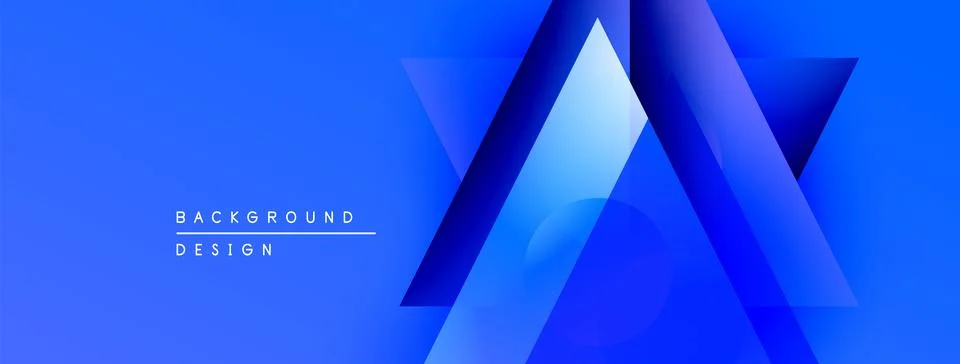 Abstract blue gradient background. Geometric shapes overlap, creating modern 스톡 일러스트