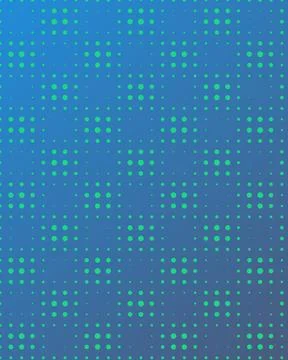 Abstract Blue Gradient Background with Green Halftone Dot Pattern for Moder.. Stock Illustration