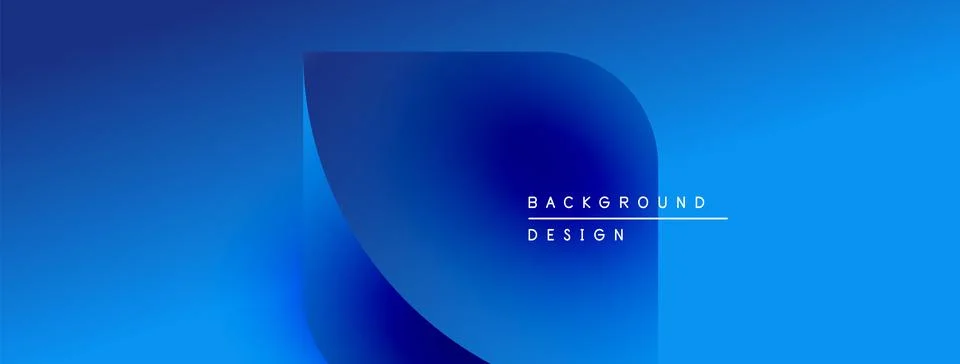 Abstract blue gradient background. Modern design features overlapping shapes, Stock Illustration