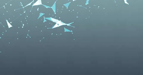 Abstract blue gradient background with motion white plexus of dots and lines Stock Footage 284229468