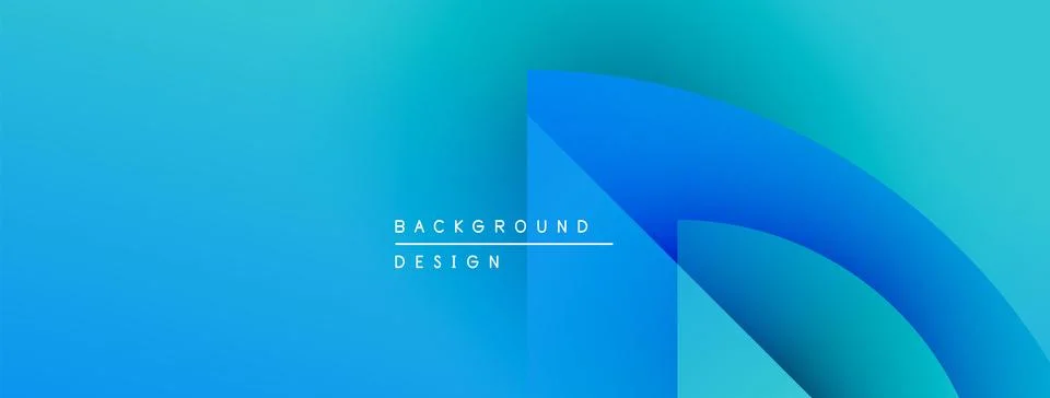 Abstract blue gradient background. Overlapping shapes create dynamic visual Stock Illustration