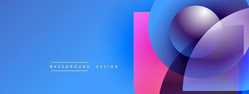 Abstract blue gradient background. Overlapping shapes create modern visual Stock Illustration