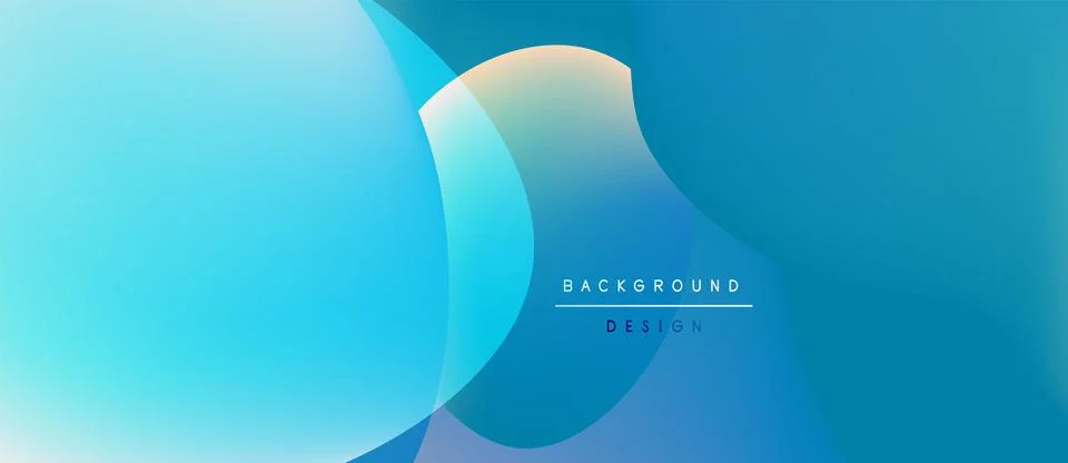 Abstract blue gradient background. Overlapping circles create dynamic visual Stock Illustration