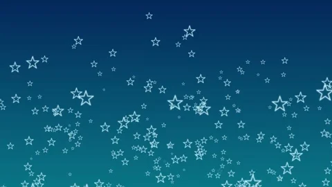 Abstract Blue Gradient Background with Rising Glowing Star Outlines Video stock 318594140