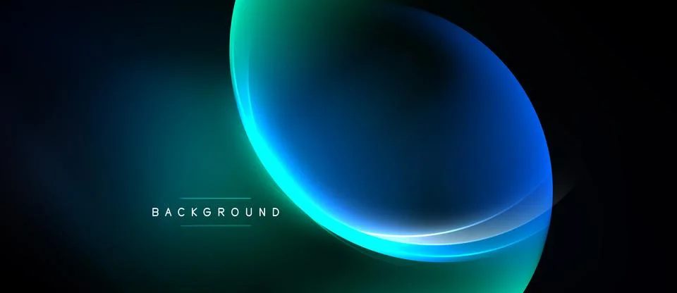 Abstract blue gradient background. Smooth curves create dynamic light effect. Ilustración de archivo