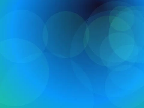 Abstract blue gradient background with soft overlapping bokeh circles and d.. Stock Illustration