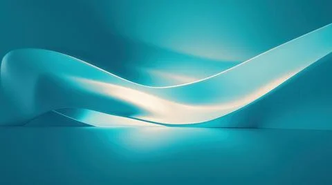 Abstract blue gradient background with soft lighting and subtle reflections Stock Photos