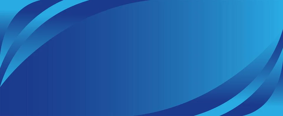 Abstract blue gradient background with swooping curvy shapes and dynamic line Stock Illustration