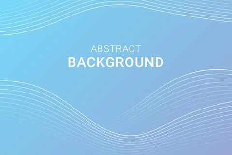 Abstract blue gradient background with thin waves Stock Illustration