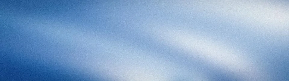 Abstract blue gradient background with white grainy texture in wide format .. Stock Photos