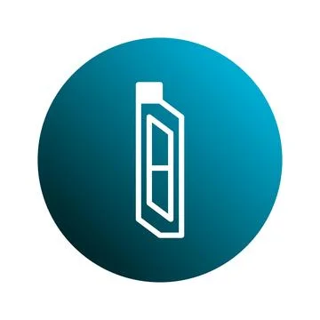 Abstract blue gradient circle featuring a white outlined icon design symbol.. 스톡 일러스트