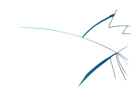 Abstract blue  gradient crack glass background, simple vector hand draw sketc Stock Illustration