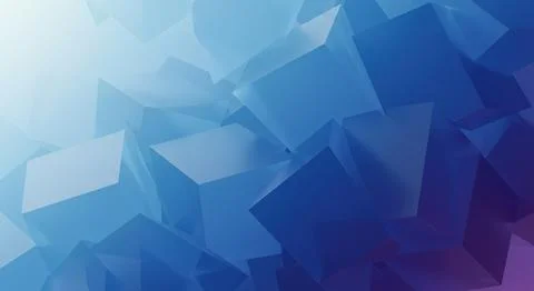 Abstract blue gradient cubes pattern textured background wallpaper digital ar Stock Illustration